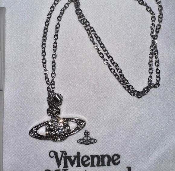 Vivienne Westwood Jewelry - Vivienne Westwood Silver Orb Pendant Necklace, Classic Saturn Design